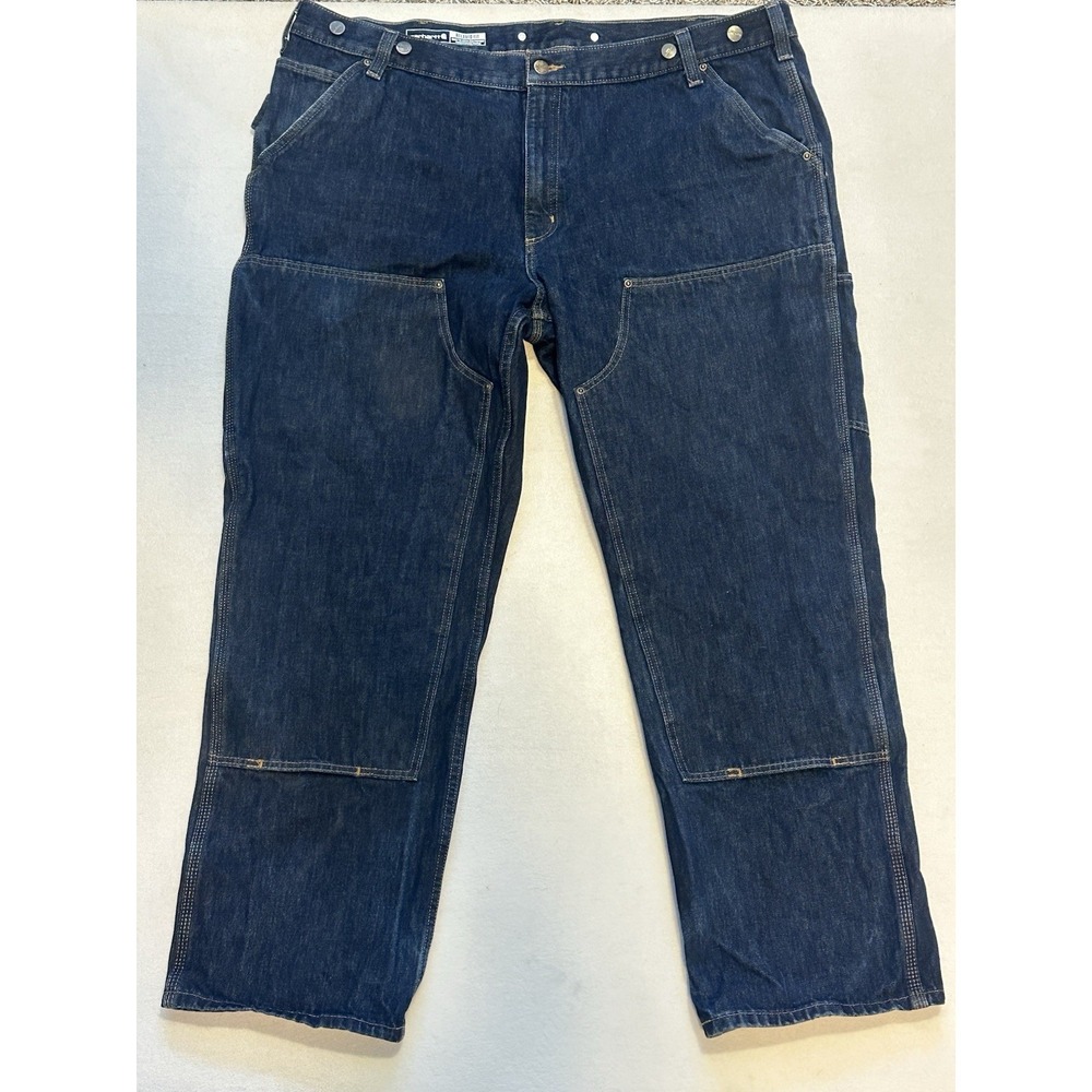 Carhartt sz.42x30L Relaxed Straight Rugged Flex Double Knee Denim Jeans 103890